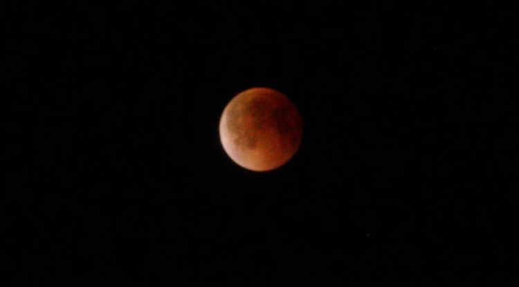 Unique footage of a lunar eclipse from an altitude of 11,000 m