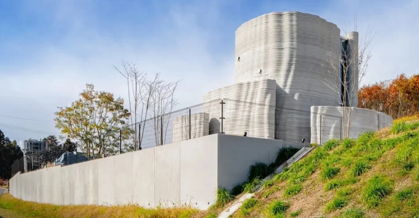 A 3D-printed earthquake-resistant two-story house has been built in Japan.